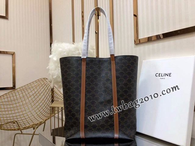 Celine專櫃2023新款老花手提托特包 194542 賽琳TRIOMPHE CANVAS標誌印花手袋 sldj2226